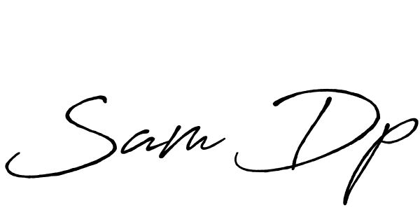 How to make Sam Dp signature? Antro_Vectra_Bolder is a professional autograph style. Create handwritten signature for Sam Dp name. Sam Dp signature style 7 images and pictures png