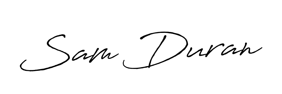 You should practise on your own different ways (Antro_Vectra_Bolder) to write your name (Sam Duran) in signature. don't let someone else do it for you. Sam Duran signature style 7 images and pictures png