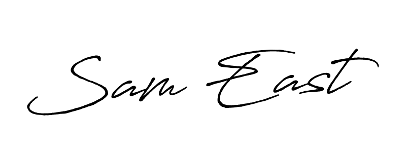 The best way (Antro_Vectra_Bolder) to make a short signature is to pick only two or three words in your name. The name Sam East include a total of six letters. For converting this name. Sam East signature style 7 images and pictures png