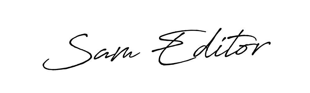 Create a beautiful signature design for name Sam Editor. With this signature (Antro_Vectra_Bolder) fonts, you can make a handwritten signature for free. Sam Editor signature style 7 images and pictures png