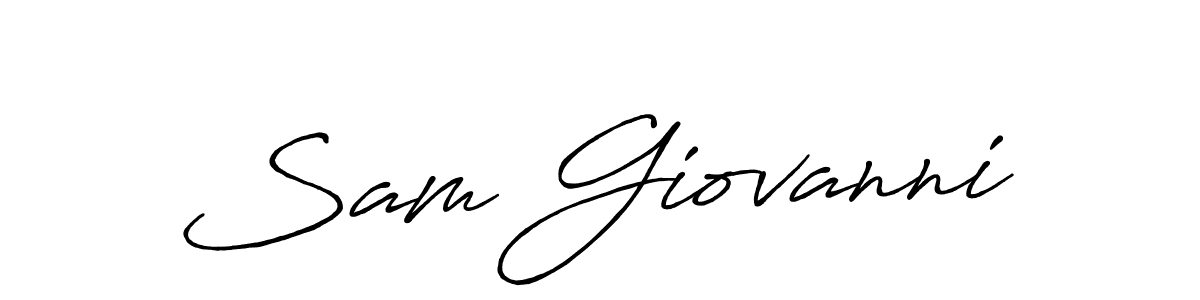 Create a beautiful signature design for name Sam Giovanni. With this signature (Antro_Vectra_Bolder) fonts, you can make a handwritten signature for free. Sam Giovanni signature style 7 images and pictures png