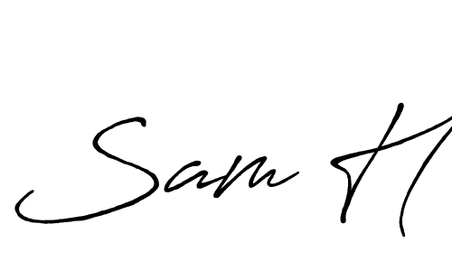 Make a beautiful signature design for name Sam H. Use this online signature maker to create a handwritten signature for free. Sam H signature style 7 images and pictures png