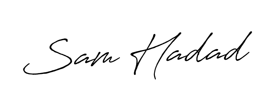 Create a beautiful signature design for name Sam Hadad. With this signature (Antro_Vectra_Bolder) fonts, you can make a handwritten signature for free. Sam Hadad signature style 7 images and pictures png