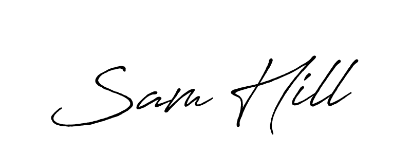 Create a beautiful signature design for name Sam Hill. With this signature (Antro_Vectra_Bolder) fonts, you can make a handwritten signature for free. Sam Hill signature style 7 images and pictures png