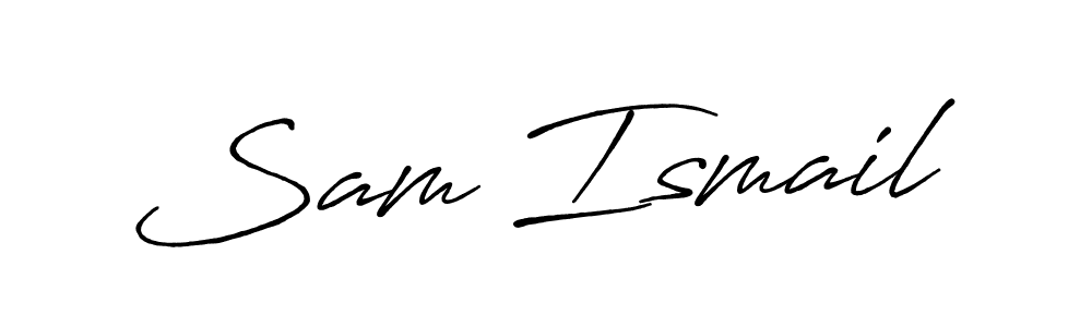 if you are searching for the best signature style for your name Sam Ismail. so please give up your signature search. here we have designed multiple signature styles  using Antro_Vectra_Bolder. Sam Ismail signature style 7 images and pictures png