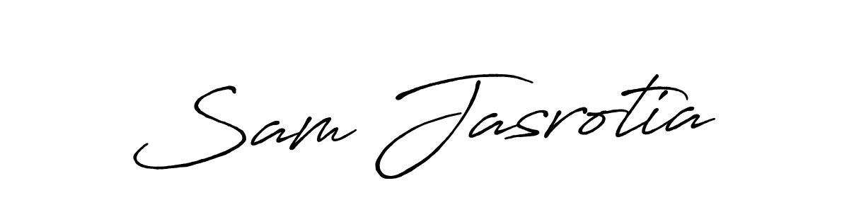 Also we have Sam Jasrotia name is the best signature style. Create professional handwritten signature collection using Antro_Vectra_Bolder autograph style. Sam Jasrotia signature style 7 images and pictures png