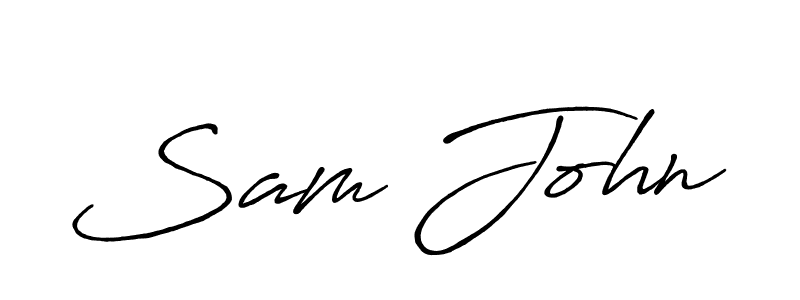 if you are searching for the best signature style for your name Sam John. so please give up your signature search. here we have designed multiple signature styles  using Antro_Vectra_Bolder. Sam John signature style 7 images and pictures png