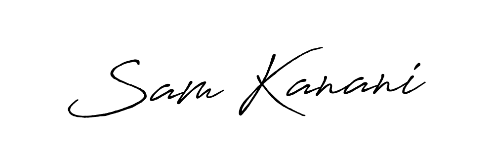 Make a beautiful signature design for name Sam Kanani. With this signature (Antro_Vectra_Bolder) style, you can create a handwritten signature for free. Sam Kanani signature style 7 images and pictures png