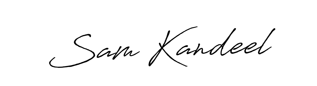 You should practise on your own different ways (Antro_Vectra_Bolder) to write your name (Sam Kandeel) in signature. don't let someone else do it for you. Sam Kandeel signature style 7 images and pictures png