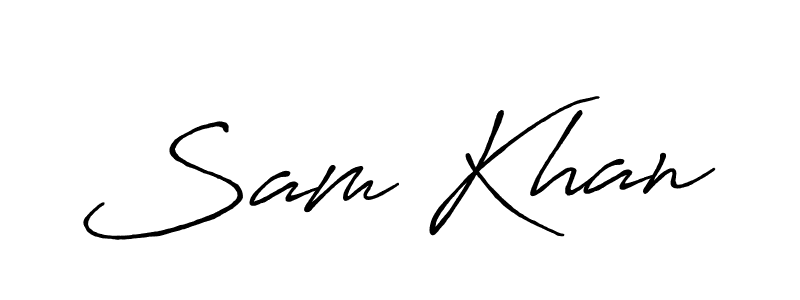 Make a beautiful signature design for name Sam Khan. With this signature (Antro_Vectra_Bolder) style, you can create a handwritten signature for free. Sam Khan signature style 7 images and pictures png