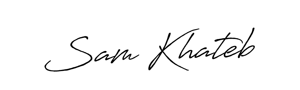 Antro_Vectra_Bolder is a professional signature style that is perfect for those who want to add a touch of class to their signature. It is also a great choice for those who want to make their signature more unique. Get Sam Khateb name to fancy signature for free. Sam Khateb signature style 7 images and pictures png