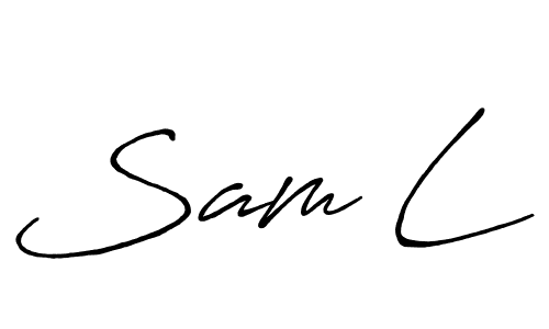 Also You can easily find your signature by using the search form. We will create Sam L name handwritten signature images for you free of cost using Antro_Vectra_Bolder sign style. Sam L signature style 7 images and pictures png