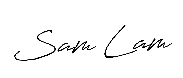 Also You can easily find your signature by using the search form. We will create Sam Lam name handwritten signature images for you free of cost using Antro_Vectra_Bolder sign style. Sam Lam signature style 7 images and pictures png