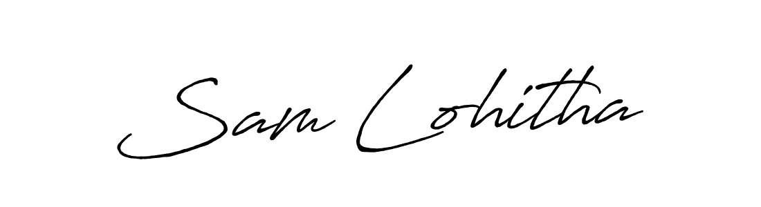 Make a beautiful signature design for name Sam Lohitha. With this signature (Antro_Vectra_Bolder) style, you can create a handwritten signature for free. Sam Lohitha signature style 7 images and pictures png