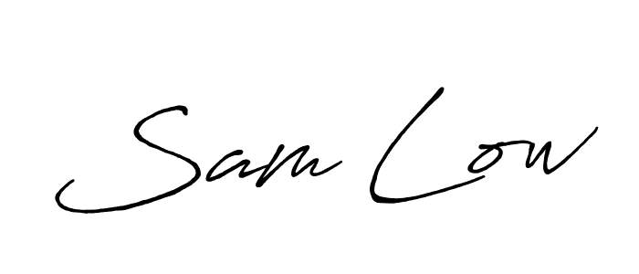 Create a beautiful signature design for name Sam Low. With this signature (Antro_Vectra_Bolder) fonts, you can make a handwritten signature for free. Sam Low signature style 7 images and pictures png