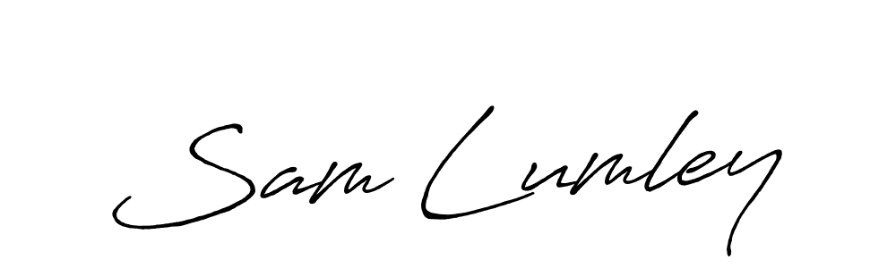 You should practise on your own different ways (Antro_Vectra_Bolder) to write your name (Sam Lumley) in signature. don't let someone else do it for you. Sam Lumley signature style 7 images and pictures png