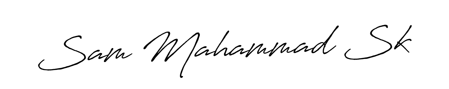 Design your own signature with our free online signature maker. With this signature software, you can create a handwritten (Antro_Vectra_Bolder) signature for name Sam Mahammad Sk. Sam Mahammad Sk signature style 7 images and pictures png