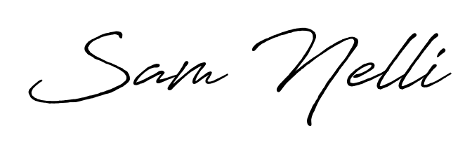 The Antro_Vectra_Bolder lettering style adds unique flourish to name Sam Nelli. Stand out with a custom digital autograph made in seconds. Sam Nelli signature style 7 images and pictures png