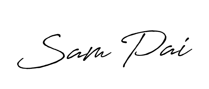 See photos of Sam Pai official signature by Spectra . Check more albums & portfolios. Read reviews & check more about Antro_Vectra_Bolder font. Sam Pai signature style 7 images and pictures png