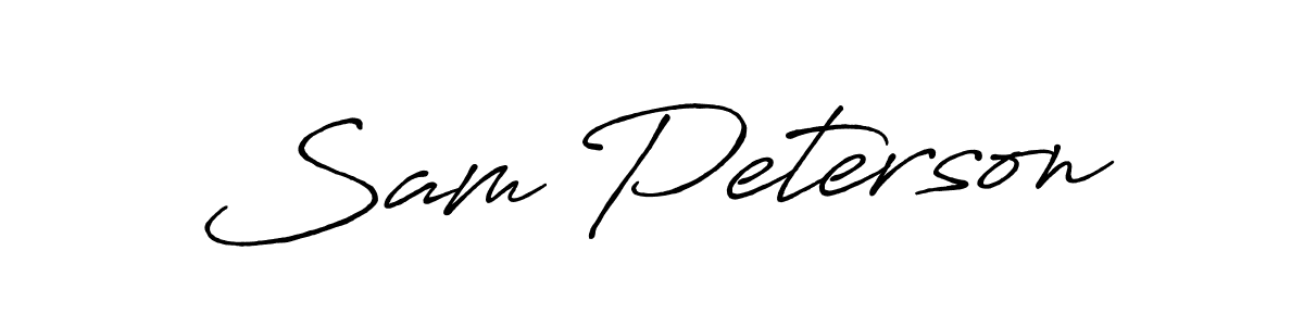 Use a signature maker to create a handwritten signature online. With this signature software, you can design (Antro_Vectra_Bolder) your own signature for name Sam Peterson. Sam Peterson signature style 7 images and pictures png