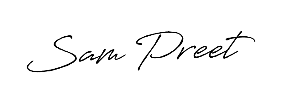 if you are searching for the best signature style for your name Sam Preet. so please give up your signature search. here we have designed multiple signature styles  using Antro_Vectra_Bolder. Sam Preet signature style 7 images and pictures png