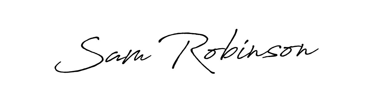 You should practise on your own different ways (Antro_Vectra_Bolder) to write your name (Sam Robinson) in signature. don't let someone else do it for you. Sam Robinson signature style 7 images and pictures png