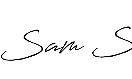 You should practise on your own different ways (Antro_Vectra_Bolder) to write your name (Sam S) in signature. don't let someone else do it for you. Sam S signature style 7 images and pictures png