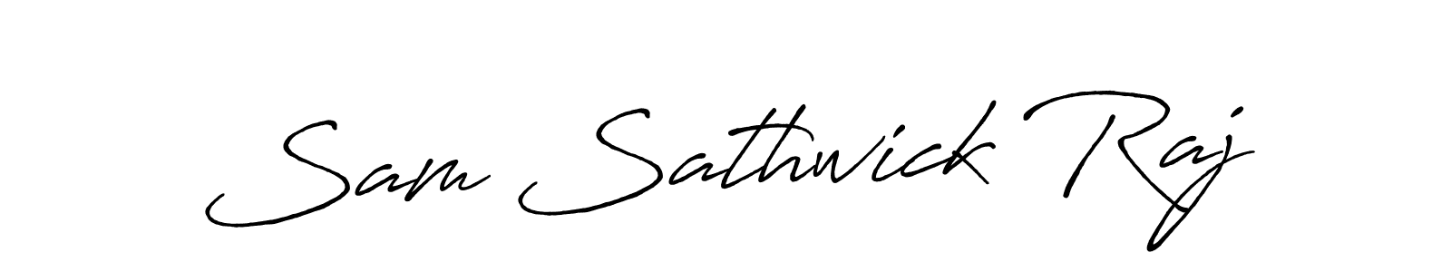 Create a beautiful signature design for name Sam Sathwick Raj. With this signature (Antro_Vectra_Bolder) fonts, you can make a handwritten signature for free. Sam Sathwick Raj signature style 7 images and pictures png