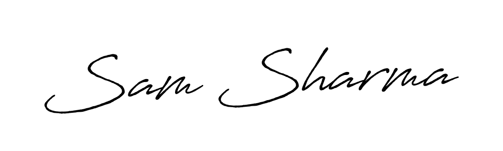 The best way (Antro_Vectra_Bolder) to make a short signature is to pick only two or three words in your name. The name Sam Sharma include a total of six letters. For converting this name. Sam Sharma signature style 7 images and pictures png