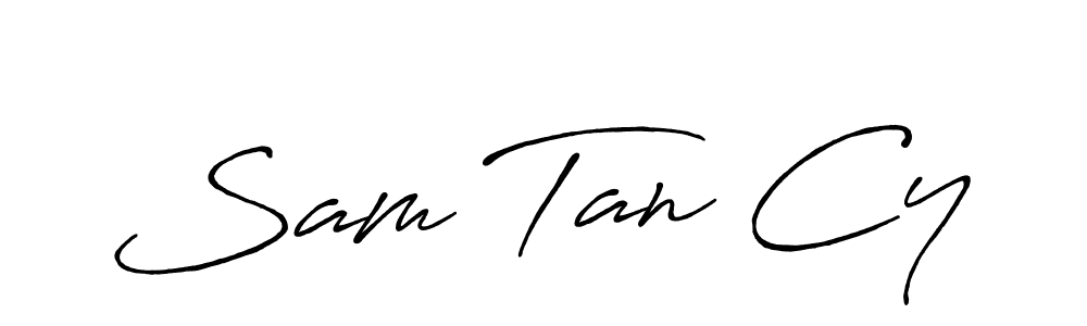 The best way (Antro_Vectra_Bolder) to make a short signature is to pick only two or three words in your name. The name Sam Tan Cy include a total of six letters. For converting this name. Sam Tan Cy signature style 7 images and pictures png