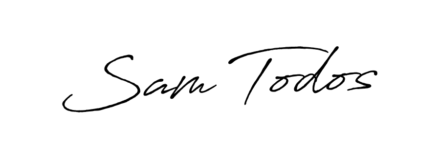How to make Sam Todos name signature. Use Antro_Vectra_Bolder style for creating short signs online. This is the latest handwritten sign. Sam Todos signature style 7 images and pictures png
