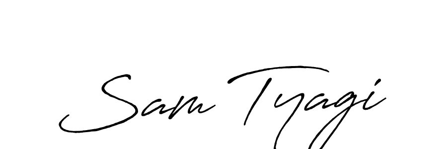 Use a signature maker to create a handwritten signature online. With this signature software, you can design (Antro_Vectra_Bolder) your own signature for name Sam Tyagi. Sam Tyagi signature style 7 images and pictures png