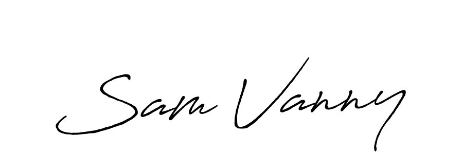 Also You can easily find your signature by using the search form. We will create Sam Vanny name handwritten signature images for you free of cost using Antro_Vectra_Bolder sign style. Sam Vanny signature style 7 images and pictures png