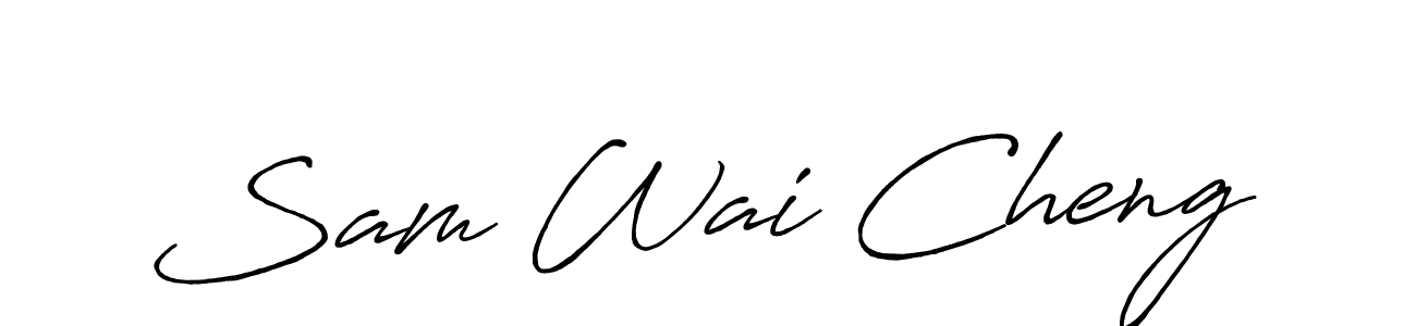 Create a beautiful signature design for name Sam Wai Cheng. With this signature (Antro_Vectra_Bolder) fonts, you can make a handwritten signature for free. Sam Wai Cheng signature style 7 images and pictures png