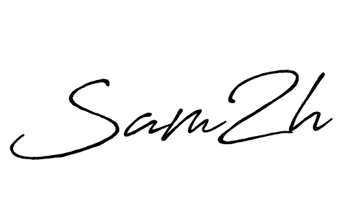 You should practise on your own different ways (Antro_Vectra_Bolder) to write your name (Sam2h) in signature. don't let someone else do it for you. Sam2h signature style 7 images and pictures png