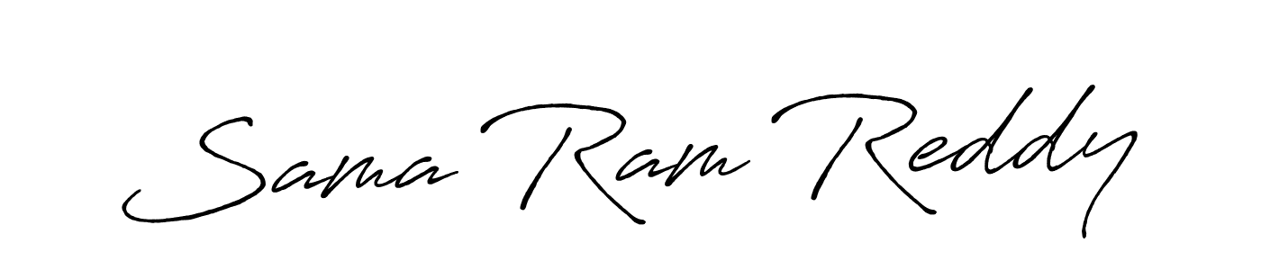 Design your own signature with our free online signature maker. With this signature software, you can create a handwritten (Antro_Vectra_Bolder) signature for name Sama Ram Reddy. Sama Ram Reddy signature style 7 images and pictures png