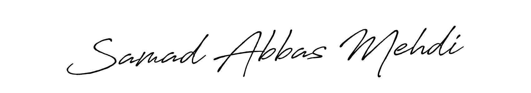 Create a beautiful signature design for name Samad Abbas Mehdi. With this signature (Antro_Vectra_Bolder) fonts, you can make a handwritten signature for free. Samad Abbas Mehdi signature style 7 images and pictures png