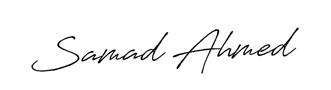 Make a beautiful signature design for name Samad Ahmed. With this signature (Antro_Vectra_Bolder) style, you can create a handwritten signature for free. Samad Ahmed signature style 7 images and pictures png