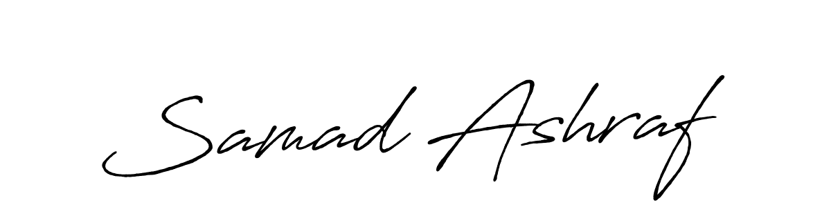 Samad Ashraf stylish signature style. Best Handwritten Sign (Antro_Vectra_Bolder) for my name. Handwritten Signature Collection Ideas for my name Samad Ashraf. Samad Ashraf signature style 7 images and pictures png