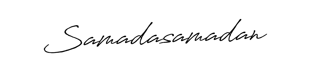 You can use this online signature creator to create a handwritten signature for the name Samadasamadan. This is the best online autograph maker. Samadasamadan signature style 7 images and pictures png