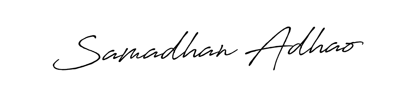 Use a signature maker to create a handwritten signature online. With this signature software, you can design (Antro_Vectra_Bolder) your own signature for name Samadhan Adhao. Samadhan Adhao signature style 7 images and pictures png
