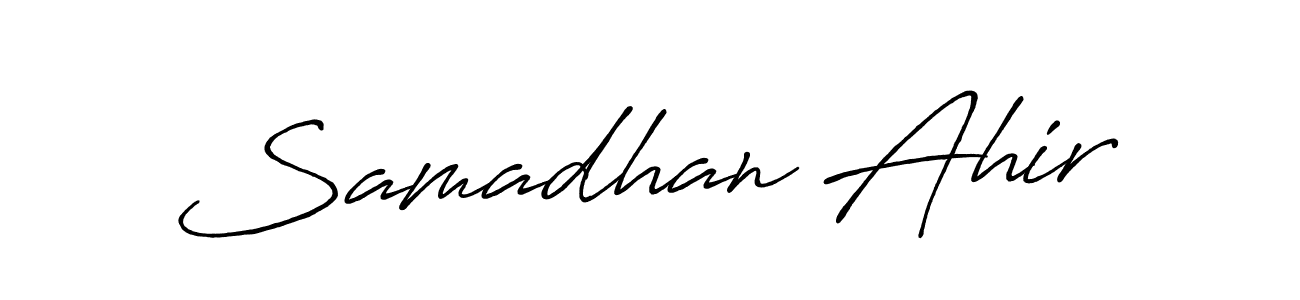 Similarly Antro_Vectra_Bolder is the best handwritten signature design. Signature creator online .You can use it as an online autograph creator for name Samadhan Ahir. Samadhan Ahir signature style 7 images and pictures png