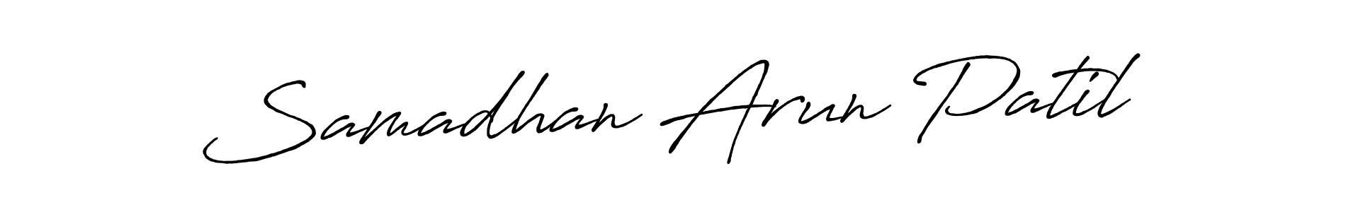 The best way (Antro_Vectra_Bolder) to make a short signature is to pick only two or three words in your name. The name Samadhan Arun Patil include a total of six letters. For converting this name. Samadhan Arun Patil signature style 7 images and pictures png