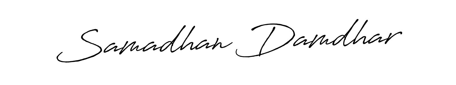 Design your own signature with our free online signature maker. With this signature software, you can create a handwritten (Antro_Vectra_Bolder) signature for name Samadhan Damdhar. Samadhan Damdhar signature style 7 images and pictures png