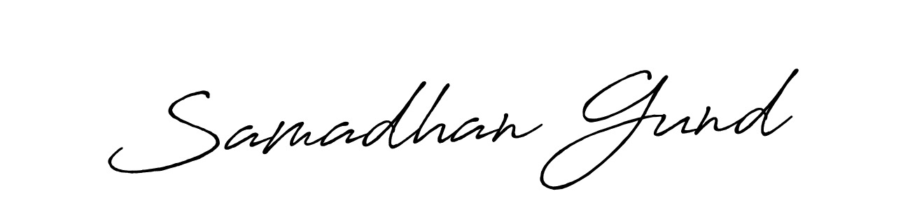 Samadhan Gund stylish signature style. Best Handwritten Sign (Antro_Vectra_Bolder) for my name. Handwritten Signature Collection Ideas for my name Samadhan Gund. Samadhan Gund signature style 7 images and pictures png