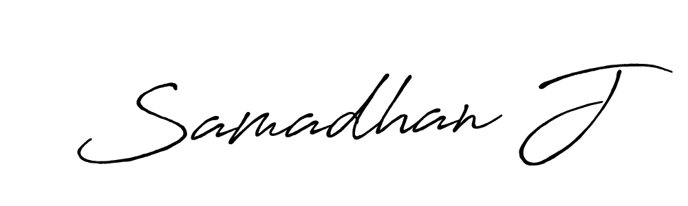 The best way (Antro_Vectra_Bolder) to make a short signature is to pick only two or three words in your name. The name Samadhan J include a total of six letters. For converting this name. Samadhan J signature style 7 images and pictures png