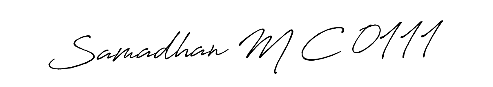 Create a beautiful signature design for name Samadhan M C 0111. With this signature (Antro_Vectra_Bolder) fonts, you can make a handwritten signature for free. Samadhan M C 0111 signature style 7 images and pictures png