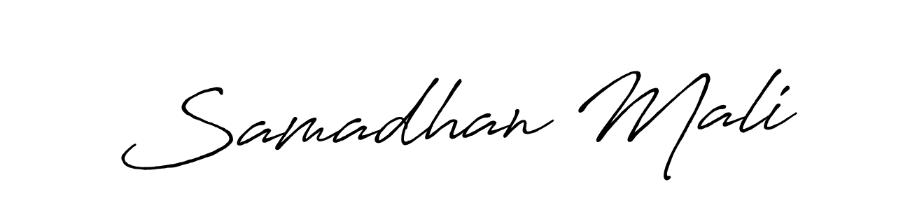 Design your own signature with our free online signature maker. With this signature software, you can create a handwritten (Antro_Vectra_Bolder) signature for name Samadhan Mali. Samadhan Mali signature style 7 images and pictures png