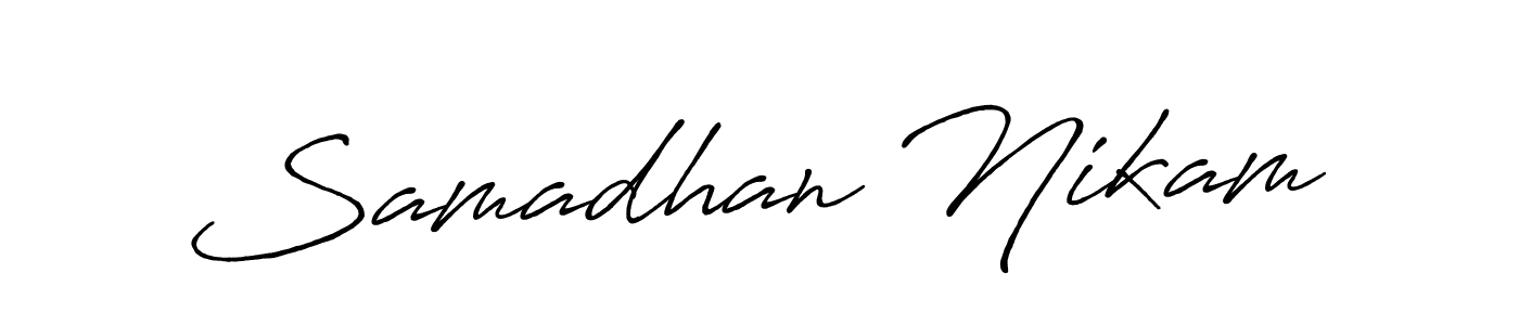 You should practise on your own different ways (Antro_Vectra_Bolder) to write your name (Samadhan Nikam) in signature. don't let someone else do it for you. Samadhan Nikam signature style 7 images and pictures png