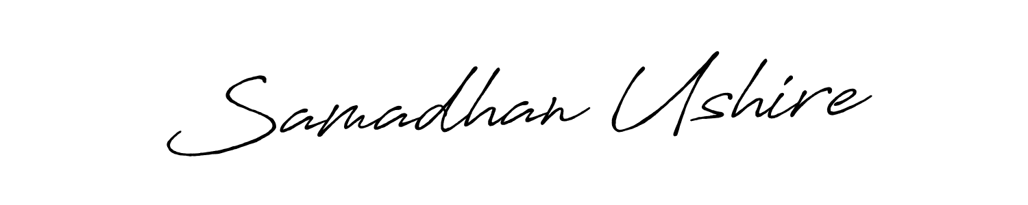 Make a beautiful signature design for name Samadhan Ushire. With this signature (Antro_Vectra_Bolder) style, you can create a handwritten signature for free. Samadhan Ushire signature style 7 images and pictures png